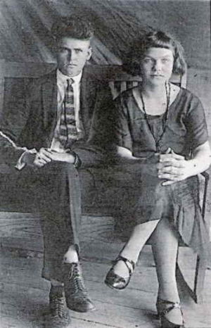 Coston and Lucille Morrow shortly after marriage 