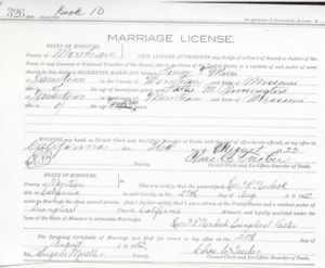 Hattie May Pennington & Homer Muri Marriage