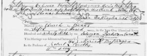 05 March 1799 Thomas Anderson & Maria Baslington Marriage Record