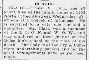 Obituary for Ernest A Clark