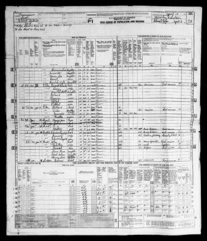 1950 census for Eamer Sexton and Alta Sexton (Sheet No. 72)