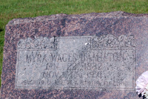 Myra Wages Hamilton grave