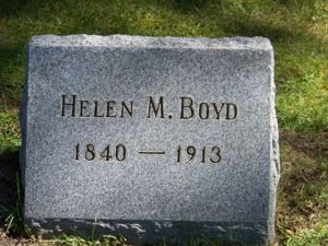 Helen M. Peck Boyd Evergreen Cemetery headstone