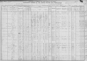 U. S. Census, 1910:  Household of James Stewart