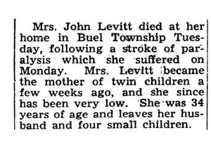 Sophronia Cameron Levitt's obituary 