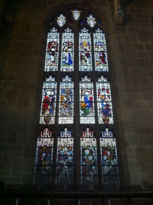 Memorial window in St Mary's Church, Nottingham to Edward Strutt, 1st Baron Belper