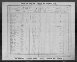 Canada Census 1861: Orin Criddenton