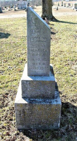 Louisa West Knowles headstone