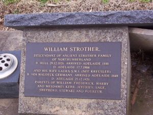 headstone William and Laura Strother