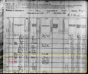James & Sarah Walton 1880 Census