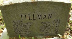 Minnie Tillman Headstone