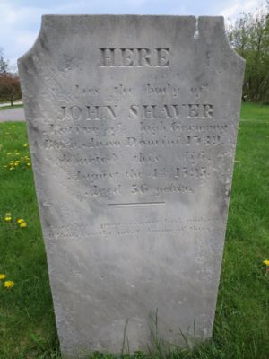 John Shaver grave marker