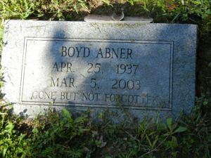 Boyd Abner tombstone