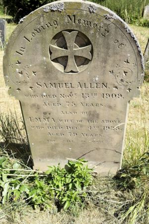 Gravestone of Samuel and Emma Allen