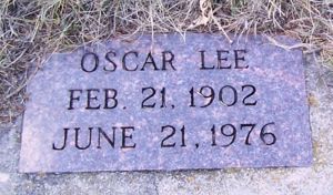 Oscar Lee gravestone