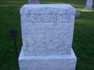 John Alma James Kimball cemetery stone