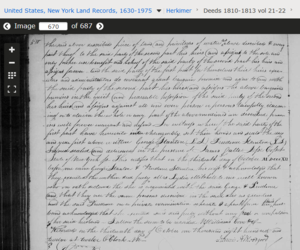  Elam Tuttle first deed in Paris, NY. p.2