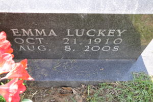 Emma Luckey - Headstone