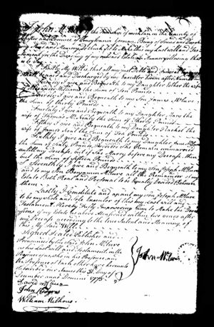 Last Will and Testament of John McClure