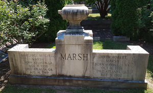 Headstone of Margaret Mitchell and John R Marsh