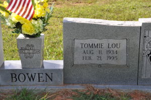 Tommie Lou Bowen - Headstone