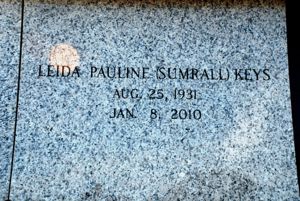 Leida Pauline Keys - Headstone