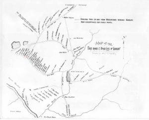 Map of the First Roads & Houses of Sudbury