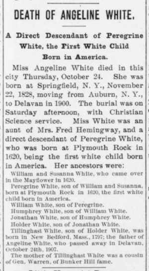 Death Of Angeline White