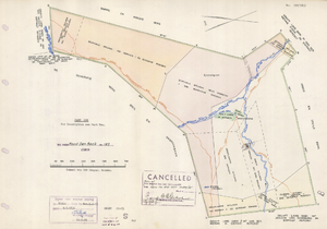 Survey diagram of the farm Houd Den Beck from 1819.