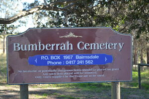 Bumberra cemetery information board