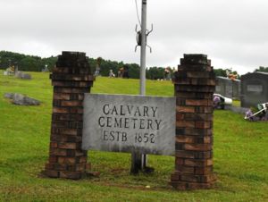 Calvary Cemetery, Mize, Smith, Mississippi - Sign
