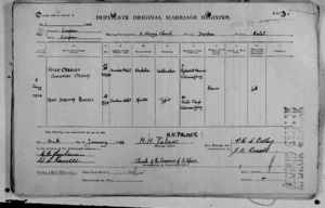Marriage Certificate Peter CS Oehley and Jean D Russell