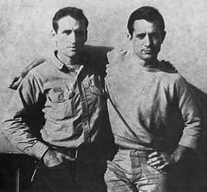 Neal Cassady (left) and Jack Kerouac (right)