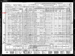 Linden & Thelma Frederickson family, 1940 census, p2