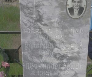 Dobrinka Wunder gravestone