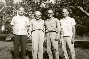 Herbert Elliott and his sons Victor, Elzie, and Clifford
