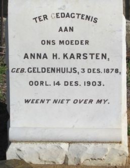 Headstone - Anna Helena Geldehuijs