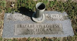 Elizabeth Nicholas's Tombstone