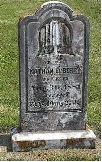 Nathan D. Berry tombstone in Money Creek Cemetery