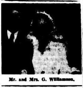 Photograph of the Bride and Groom, Mr. and Mrs. G. Williamson.