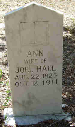 Ann, Wife of Joel Hall, Head Stone