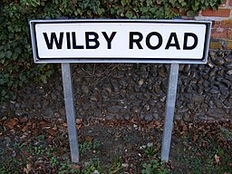 Wilby Road Sign