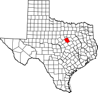 Location of Bosque County in State