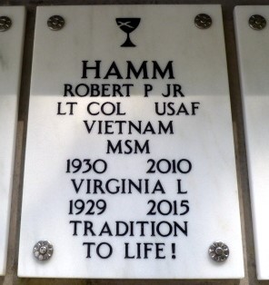 Robert Paul Hamm and  Virginia Lou Barnett tombstone