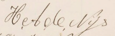 Signature of Hendrik Adolf de Nijs