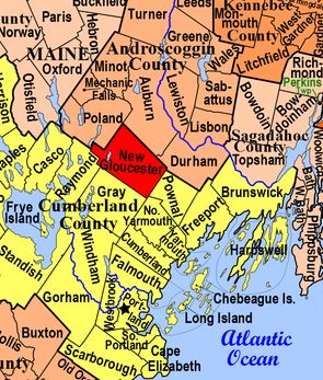 New Gloucester Maine Map