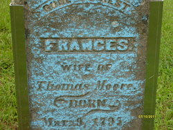 Frances Stallard's tombstone