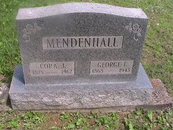 George Thorpe & Cora J. (McElfresh) Mendenhall's Tombstone.
