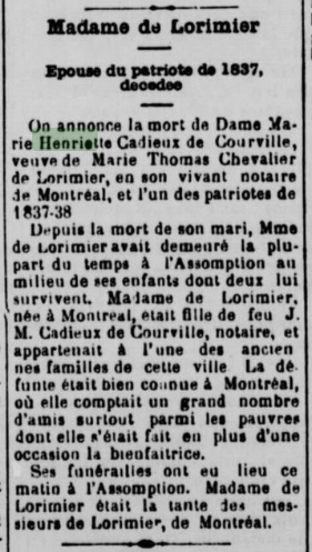 La Gazette de Joliette, 10 décembre 1891