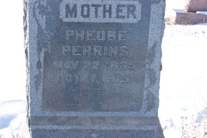 gravestone of Phoebe Parks-Davis-Langley-Botzet-Perrins
